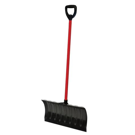 HDG Infinity Snow Pusher 21-inch Show Shovel with Steel Shaft in Red ...