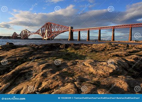 Firth of Forth Bridge stock image. Image of repair, scaffolding - 15538339