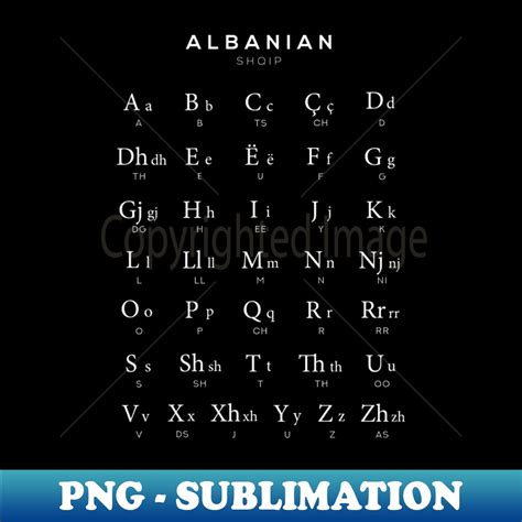 Albanian Alphabet Chart Albanian Language Learning - Black - - Inspire ...