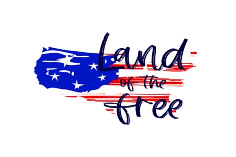 Land of the Free American Flag Patriotic Design Graphic by Angel-A ...