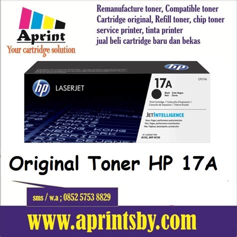 Toner hp 17a original 100% baru, cartridge printer hp laserjet ...