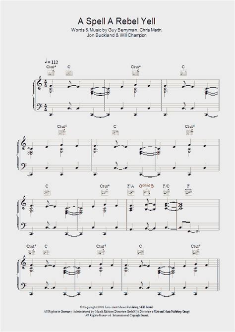 A Spell A Rebel Yell Piano Sheet Music | OnlinePianist