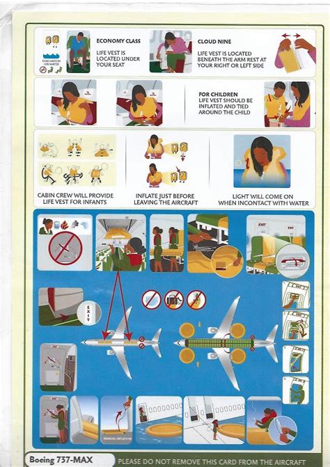 Boeing 737-MAX | Safety Cards