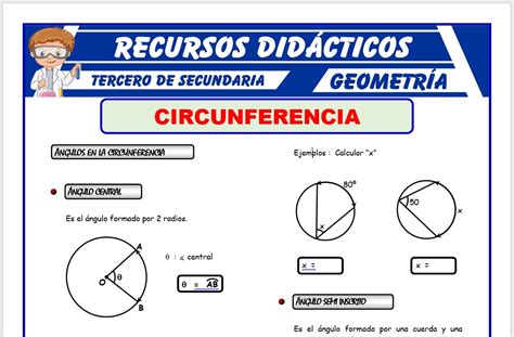 Ángulos en la Circunferencia para Tercero de Secundaria – 2023