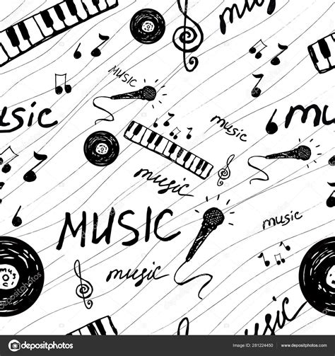 Abstract Background Musical Notes Stock Illustration by ©triphka #281224450