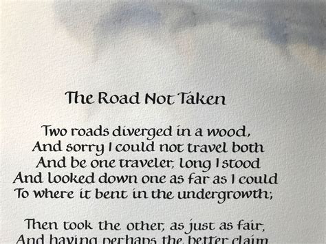 Robert Frost the Road Less Traveled Poem Print. the Road Not - Etsy ...