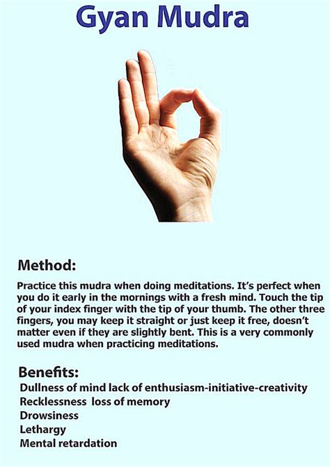 Yoga Mudra: Benefits & method of Gyan Mudra- The Elysium | Mudras ...