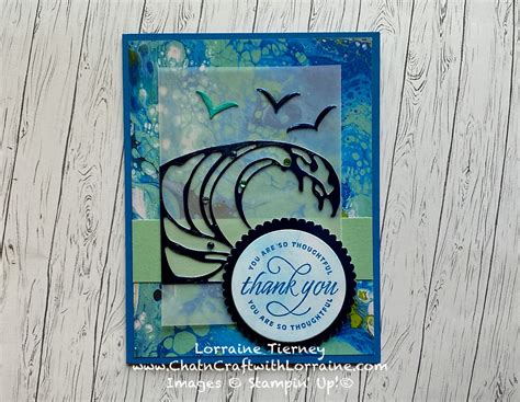 Waves of the Ocean Thank You card - ChatnCraft with Lorraine