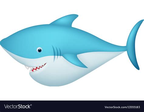 Cute Shark Cartoon Character Royalty Free Vector Image | The Best Porn ...