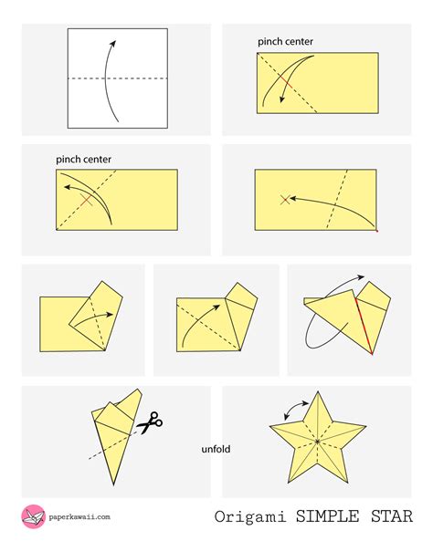 Easy Origami Star Printable Instructions