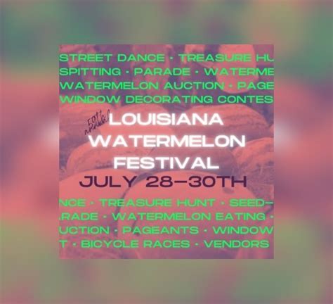 59th Annual Louisiana Watermelon Festival to take place from July 28th ...