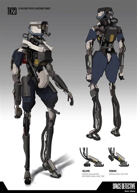 ArtStation - Police robot assistant., Maxime Fortineau | Sci fi concept ...