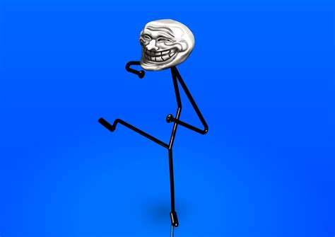 TROLLFACE MEME WITH BODY 3D model 3D printable | CGTrader