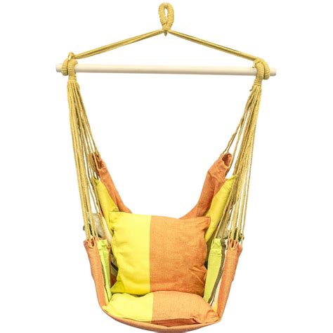 Sorbus Hanging Rope Hammock Chair Swing Seat for Any Indoor or Outdoor ...