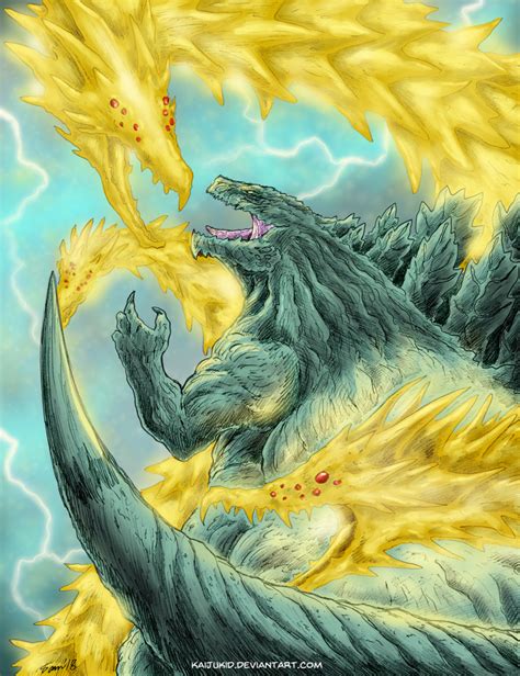 Godzilla Earth vs Anime Ghidorah by KaijuKid on DeviantArt