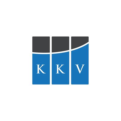 KKv letter logo design on WHITE background. KKv creative initials ...