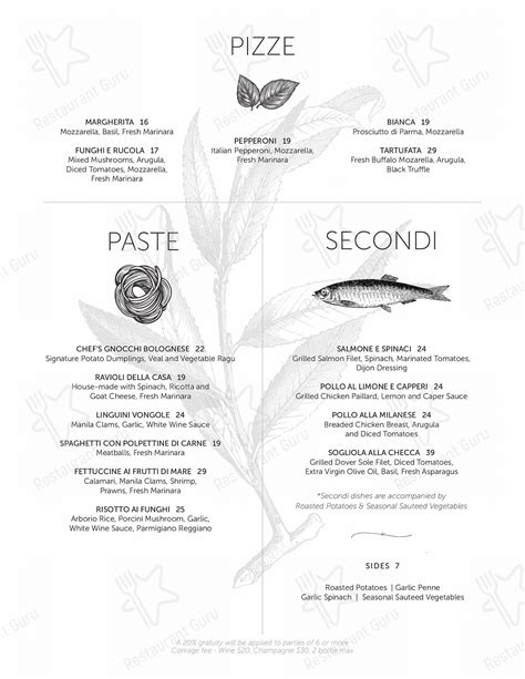 Menu at Café Amici Beverly Hills pub & bar, Beverly Hills