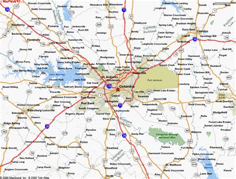 Map of Columbia SC