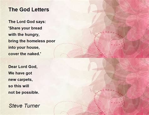 The God Letters - The God Letters Poem by Steve Turner