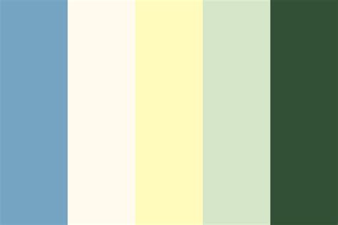 Green grey blue yellow Color Palette