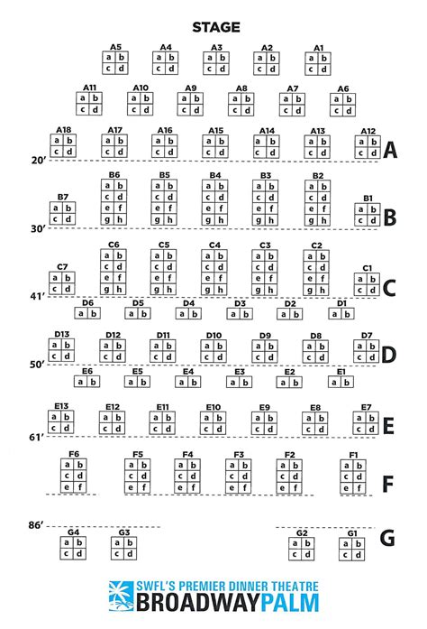 2021 Seating Chart - Broadway Palm Dinner Theatre