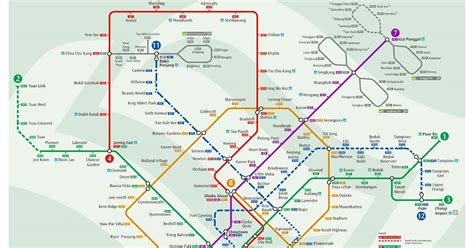 Singapore's Land Transport: New MRT map... updated with Downtown Line