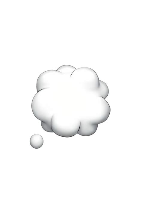 a white cloud floating in the air with two balls below it on a white ...