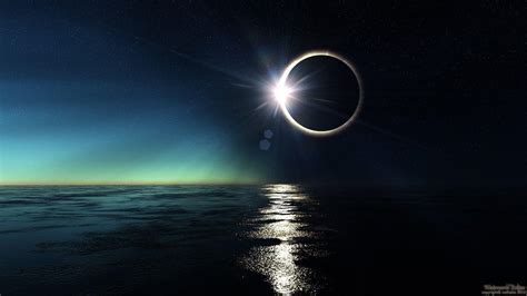 Solar Eclipse From Space Wallpaper