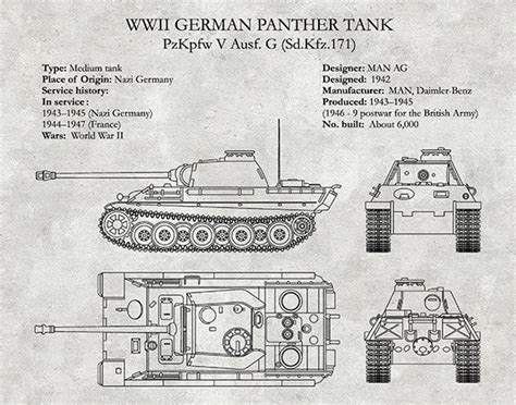 Wwii Tank Drawing