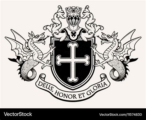 Coat of arms knight Royalty Free Vector Image - VectorStock