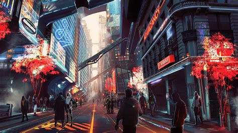 Cyberpunk City Future Digital Art 4k - 4k Wallpapers - 40.000+ ipad ...