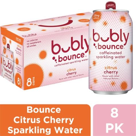 bubly bounce™ Citrus Cherry Caffeinated Sparkling Water, 8 cans / 12 fl ...