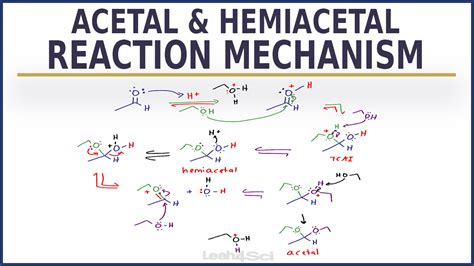 Acetal and Hemiacetal Formation Reaction Mechanism From Aldehydes and ...