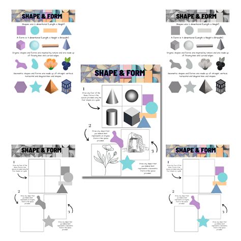 Shape and Form Handout and Worksheet • Teacha!