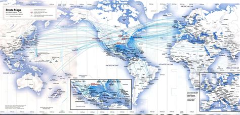 United Airlines International Flight Map