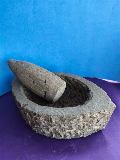 Black Stone Mortar and Pestle - Mann Deshi Udyojika Private Limited