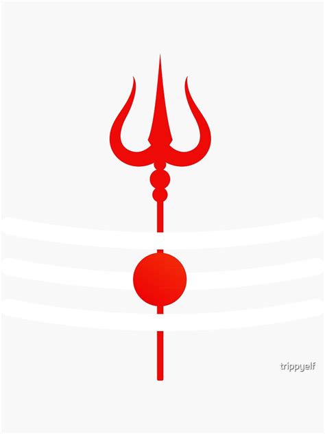 "Shiva Trishul" Sticker by trippyelf | Redbubble