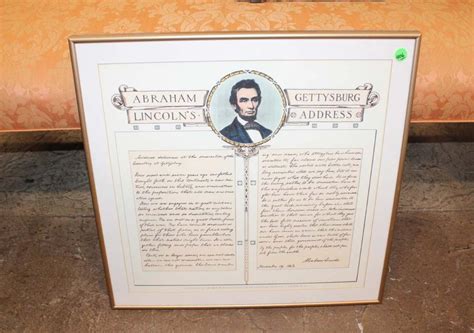 Bid Now: Abraham Lincoln Gettysburg address print - Invalid date EST