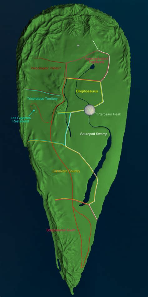 Isla Nublar map from Jurassic Park novel - WIP by Cristian-Milia on ...