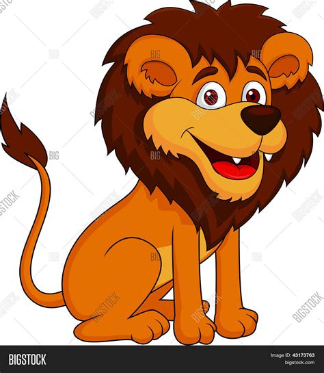 Funny Lion Cartoon Vector & Photo (Free Trial) | Bigstock