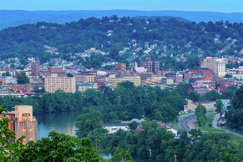 Downtown Morgantown and West Virginia University Photograph by ...