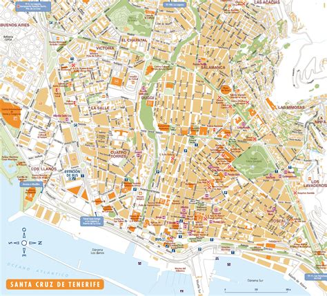 Interactive map of the town of Santa Cruz de Tenerife