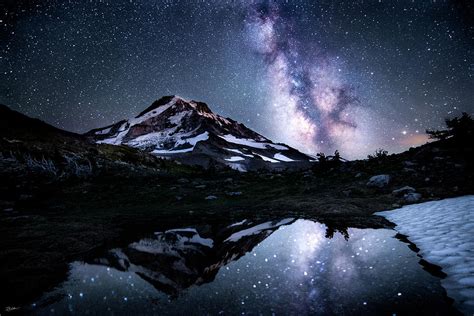 Cascade Mountain Night Sky by Russell Wells