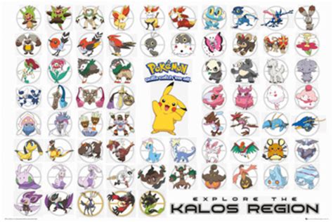 Poster Pokemon - Kalos Region | Wall Art | 3+1 FREE | UKposters