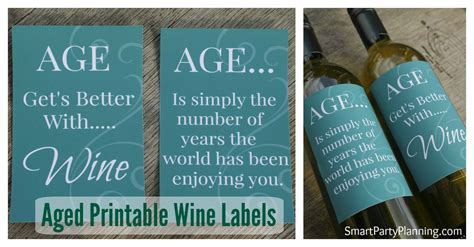 Fun Wine Labels For The Aged!