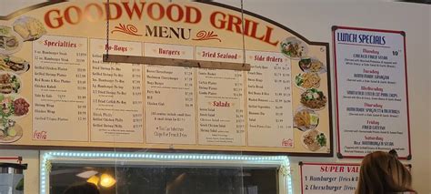 Menu at Goodwood Grill restaurant, Baton Rouge