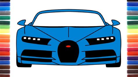 How To Draw A Bugatti Chiron Front View Draw Easy | Images and Photos ...