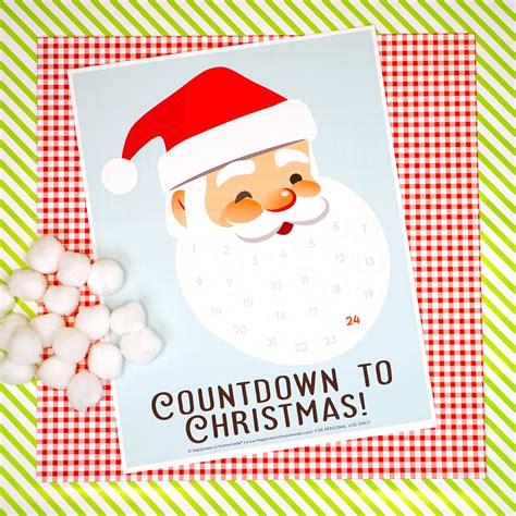 Christmas Countdown Worksheet | AlphabetWorksheetsFree.com