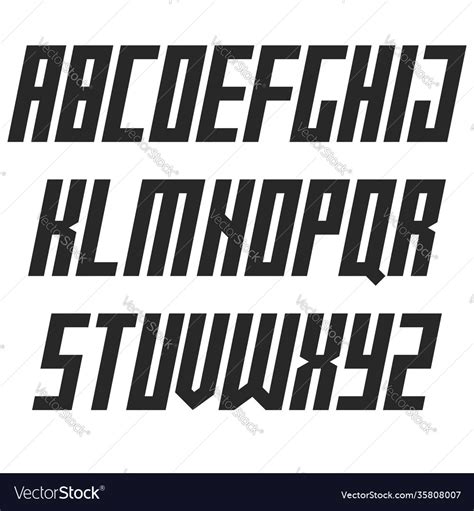 Modern bold italic font sans serif typography Vector Image