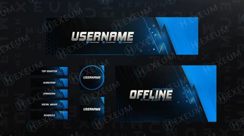 Collection Of Minimalist Twitch Overlays - Hexeum